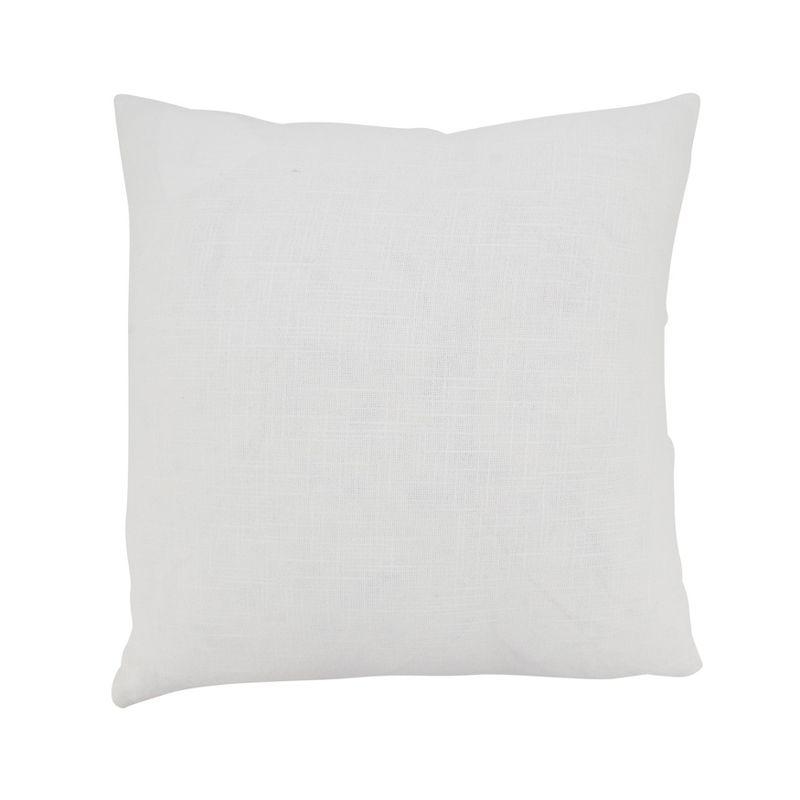 Saro Lifestyle Shoreline Serenity Scallop Design Poly Filled Throw Pillow, Off-White, 18"x18"