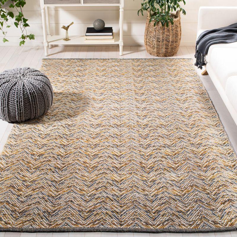 Kilim KLM729 Flat Weave Area Rug - Gold/Black - 5'x8' - Safavieh