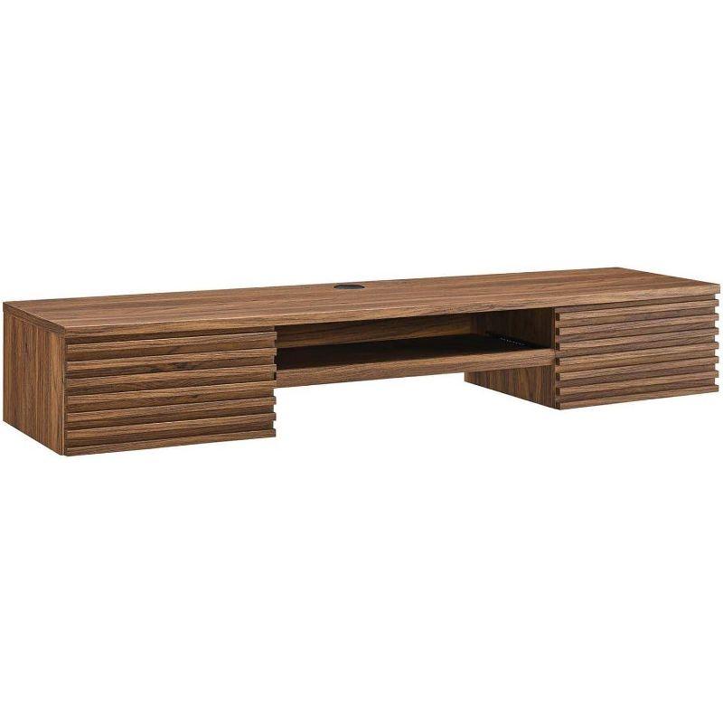 Modway Render Wall Mount Wood Office Desk