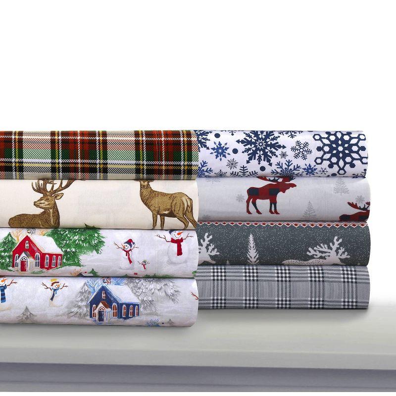 Tribeca Living Cozy Flannel Plaid Sheet Set