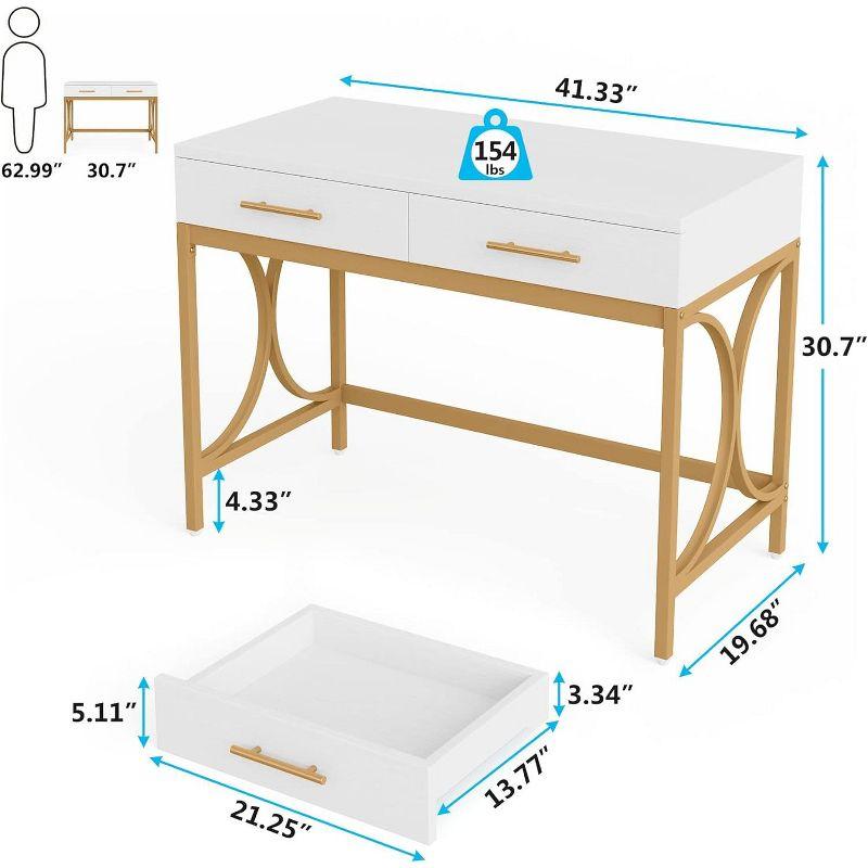 Tribesigns 41" Computer Desk with 2 Drawers