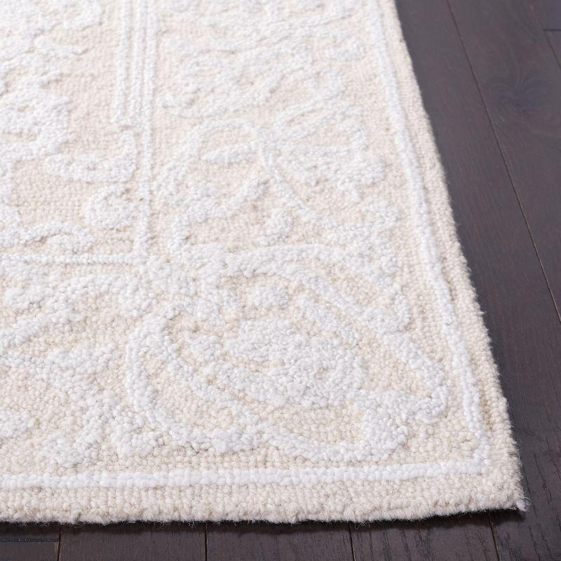 Abstract ABT359 Handmade Tufted Runner Rug - Ivory/Beige - 2'-3" x 8'-0" - Safavieh