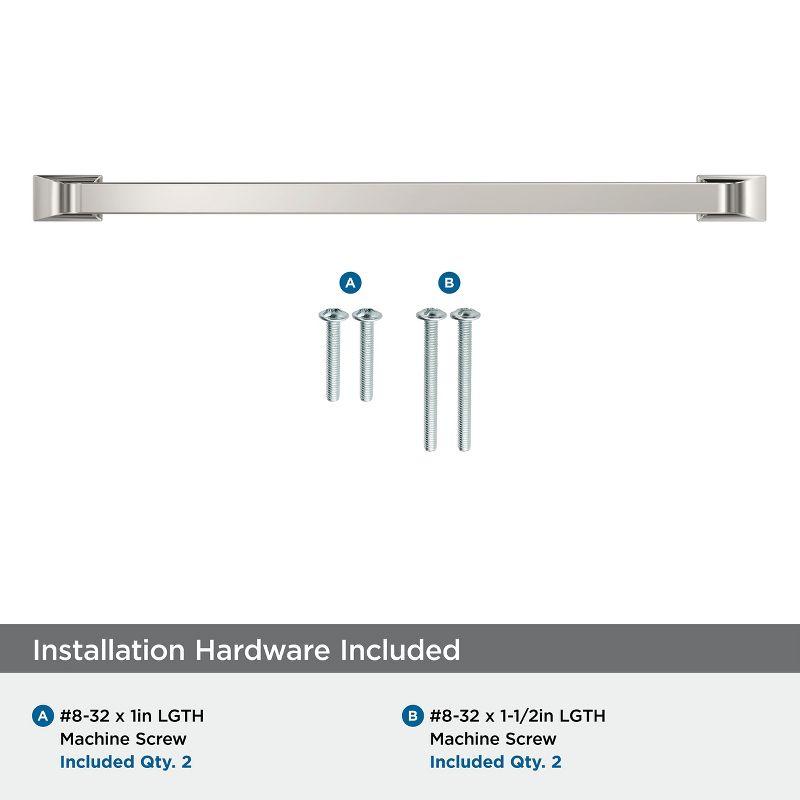 Amerock Westerly 8-13/16 inch (224mm) Center-to-Center Polished Nickel Cabinet Pull