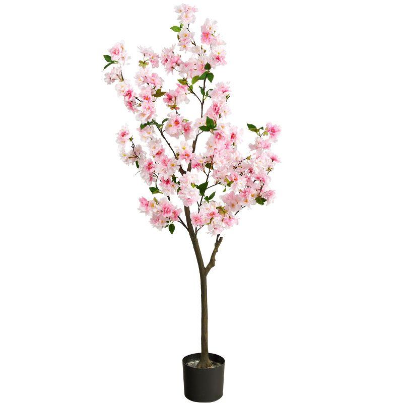 Nearly Natural 5-ft Cherry Blossom Artificial Tree