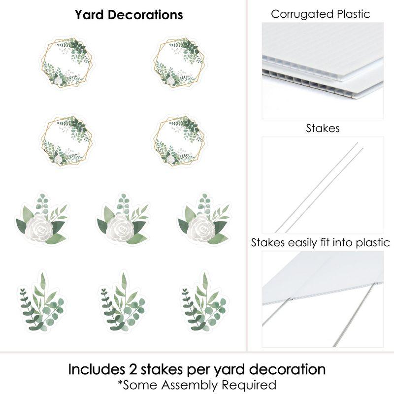 Big Dot of Happiness Boho Botanical - Lawn Decorations - Outdoor Greenery Party Yard Decorations - 10 Piece