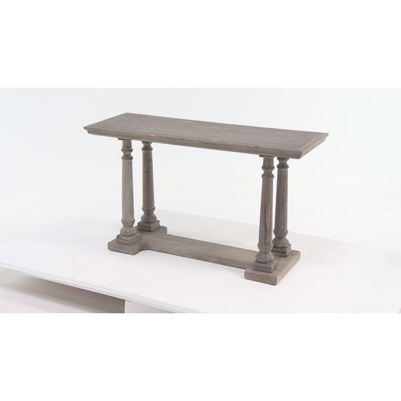 Wood Console Table Light Brown - Olivia & May: Rustic Fixed Shelf, Indoor Use