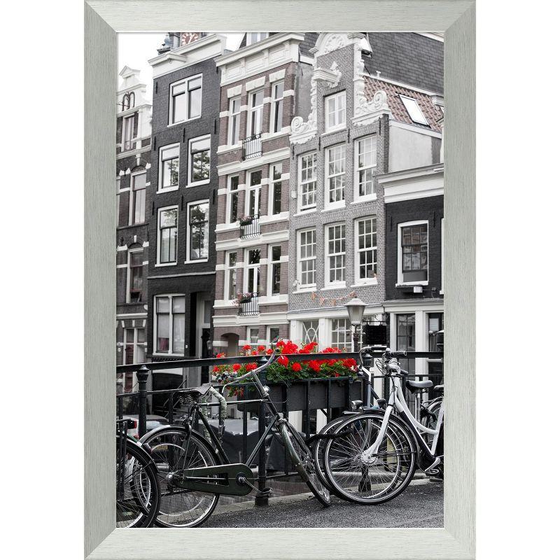 Amanti Art Brushed Sterling Silver Wood Picture Frame Opening Size 24x36 in.