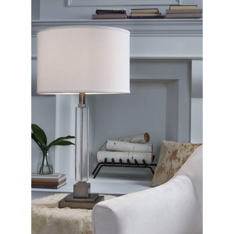 Deccalen Crystal Table Lamp Clear/Silver - Signature Design by Ashley: Chic Candlestick, 3-Way Switch