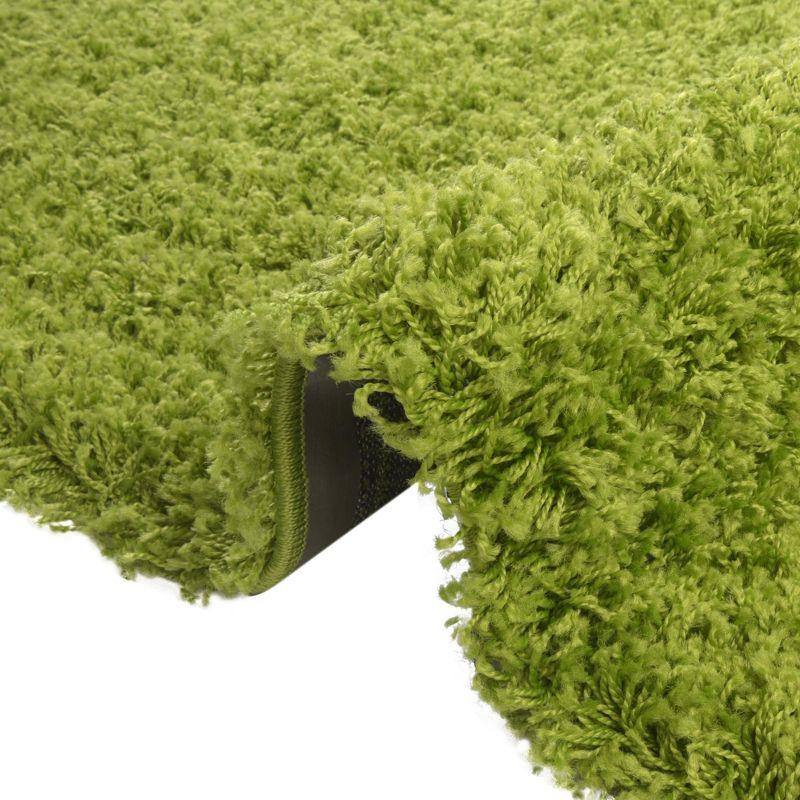 Unique Loom 4' 1 x 6' 1 Solid Shag Grass Green Area Rug