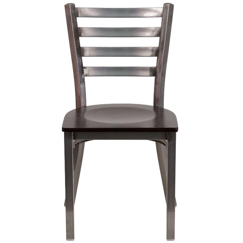 Flash Furniture Kendall Clear Coated Ladder Back Metal Restaurant Chair