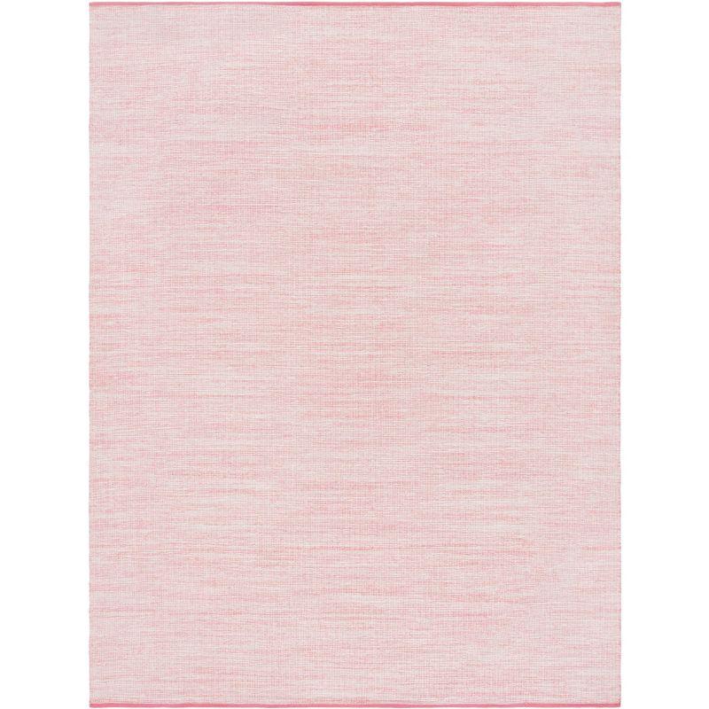 Montauk Pink Handwoven Cotton 8' x 10' Area Rug