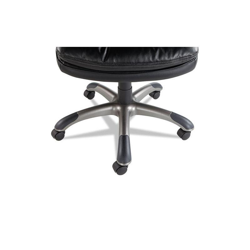 OIF Executive Swivel/Tilt Bonded Leather High-Back Chair, Supports Up to 250 lb, 18.50" to 21.65" Seat Height, Black