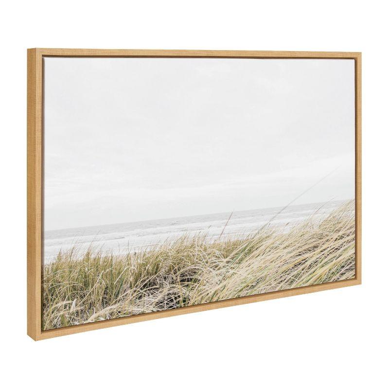 23" x 33" Sylvie East Beach Framed Canvas by Amy Peterson Natural - Kate & Laurel All Things Decor: Coastal Wall Display, Nature Scene
