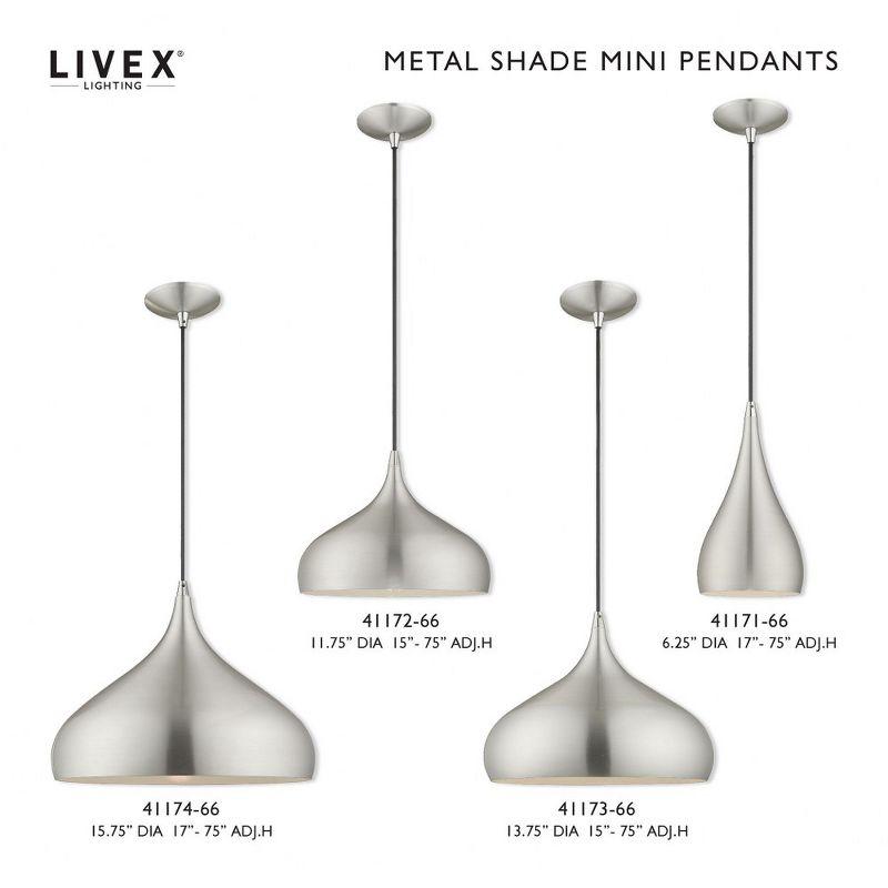 Livex Lighting Amador 1 - Light Pendant in  Brushed Aluminum