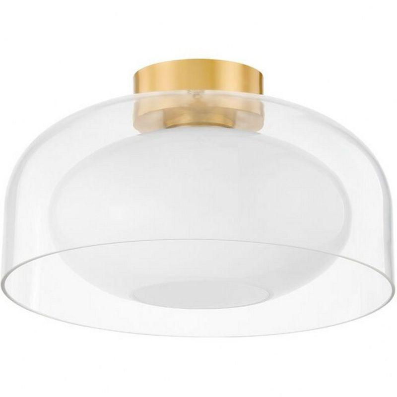 Josie Flush Mount - 14" Dia / Aged Brass