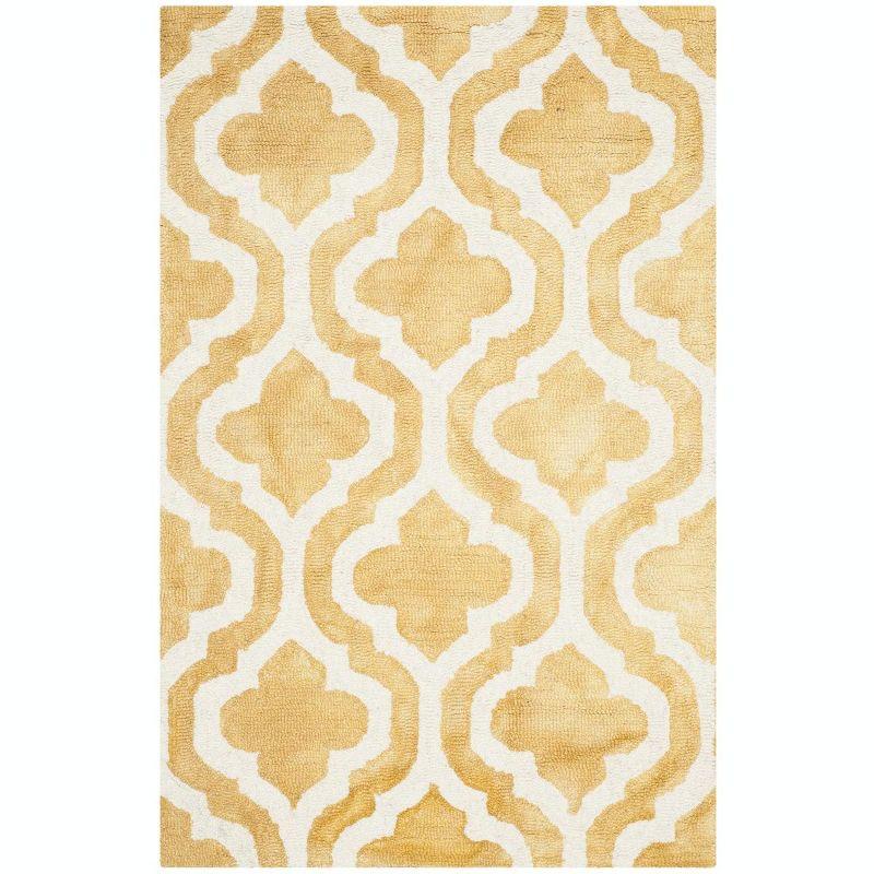 Dip Dye DDY537 Hand Tufted Indoor Accent Rug - Gold/Ivory - 2'6"x4' - Safavieh