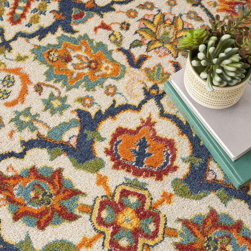 Nourison Allur Boho Indoor Area Rug Ivory Multicolor 5'3" x Round