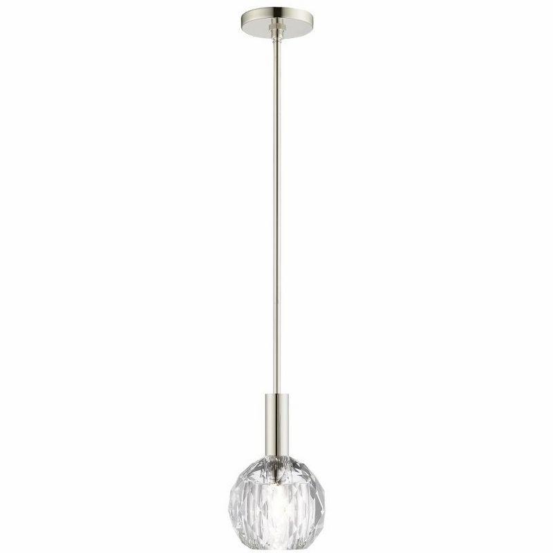 Lighting Lumens 1 - Light Single Globe Pendant with Crystal Accents | Wayfair
