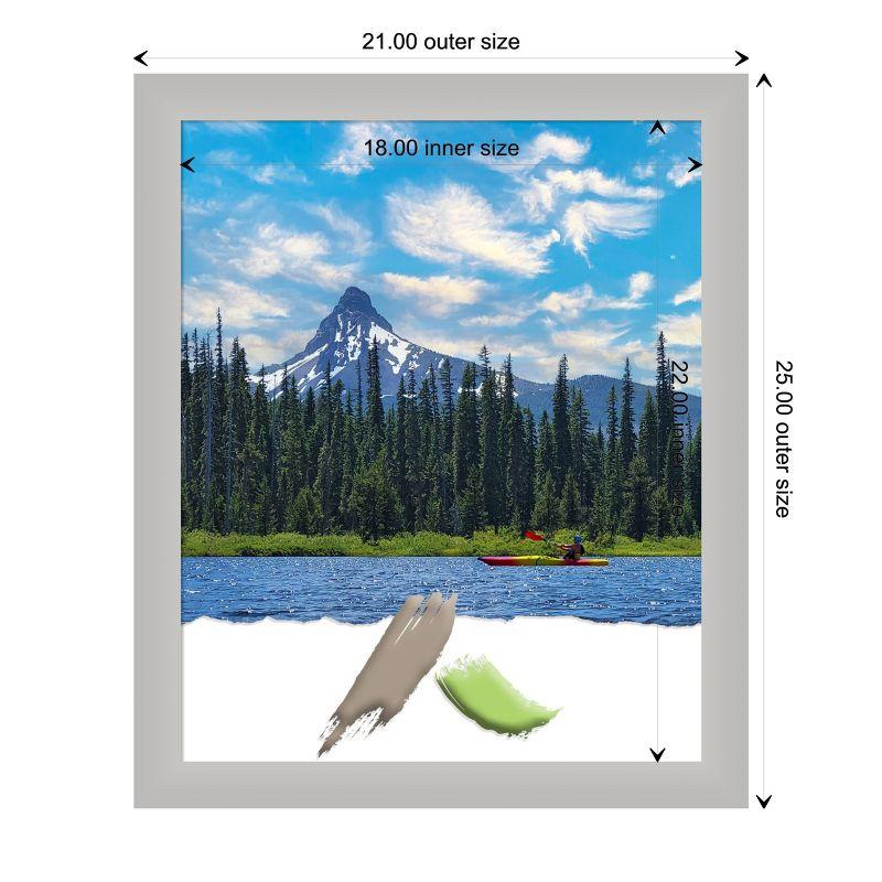 Amanti Art Low Luster Silver Wood Picture Frame Opening Size 18x22 in.