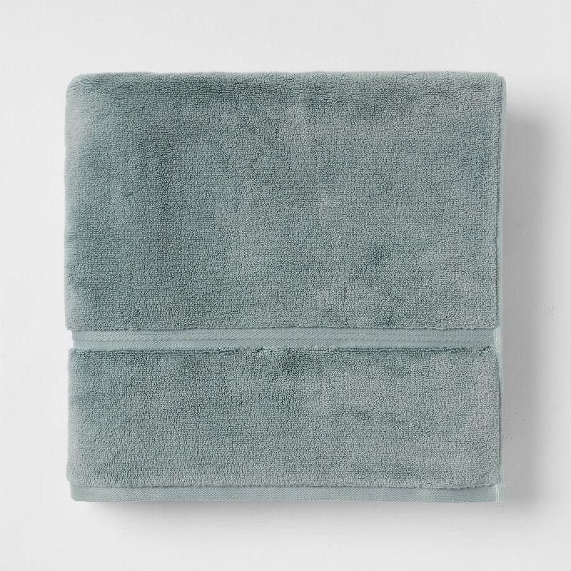 Oversized Spa Plush Bath Towel Sage Green - Threshold™