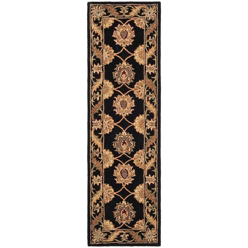 Heritage HG314 Handmade Runner Rug - 2'3"x20' - Black - Safavieh