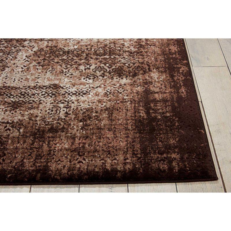 Latte Geometric 5' x 7' Stain-Resistant Synthetic Area Rug