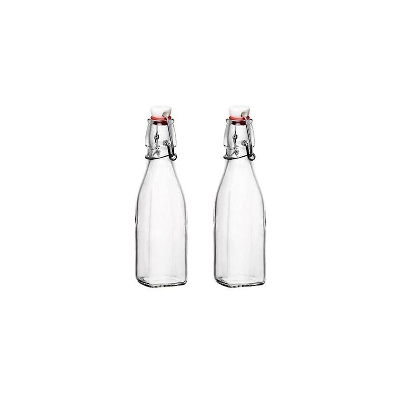 Bormioli Rocco Glass 8.5 Ounce Swing Top Bottle Set of 2