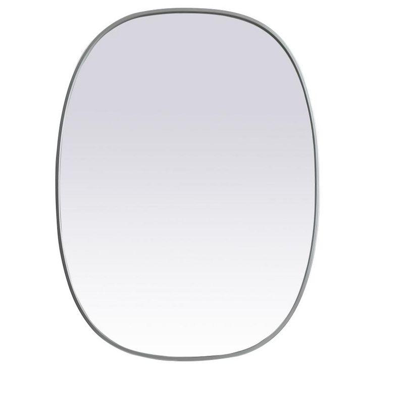 Sabine Metal Curved Oval Wall Mirror