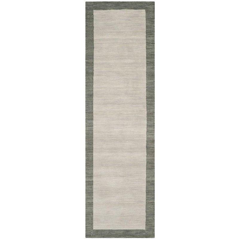 Himalaya Light Grey and Dark Grey Wool Runner Rug