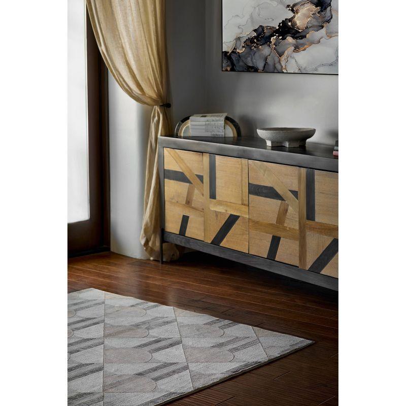 Momeni 1'10"x2'10" Edition Dimensional Machine Loomed Area Rug Charcoal Gray: Geometric Pattern, Low Pile, Indoor Use