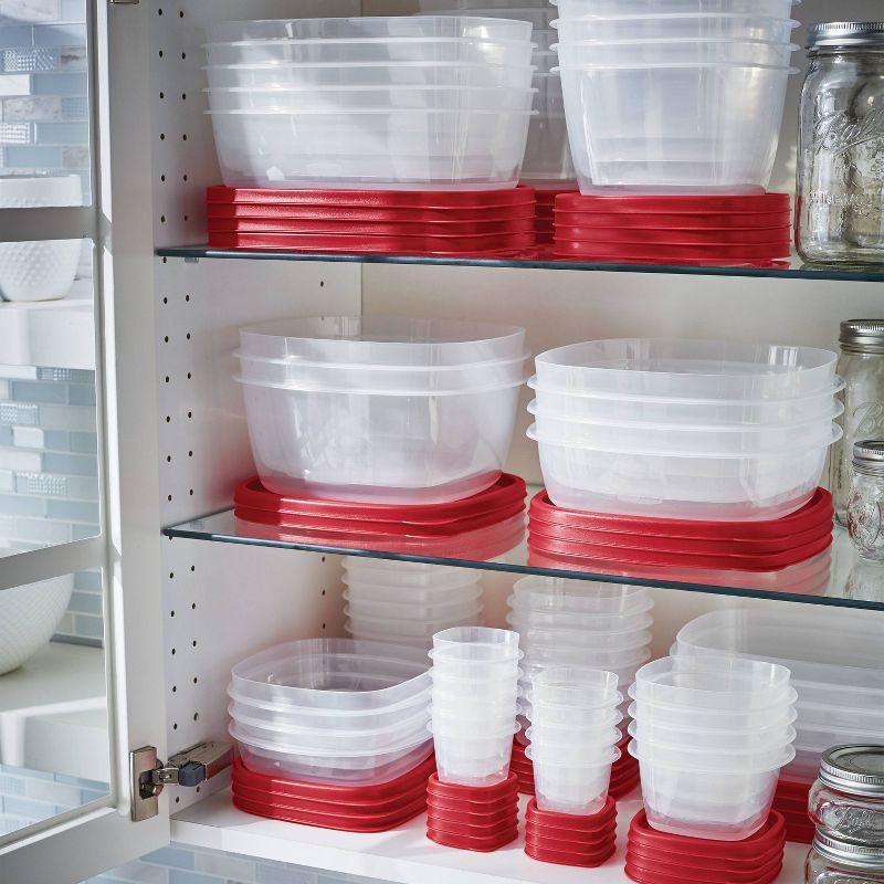 Rubbermaid Easy Find Lids 320oz (2.5 gal) Plastic Rectangle Food Storage Container Clear: Large, Microwave & Freezer Safe