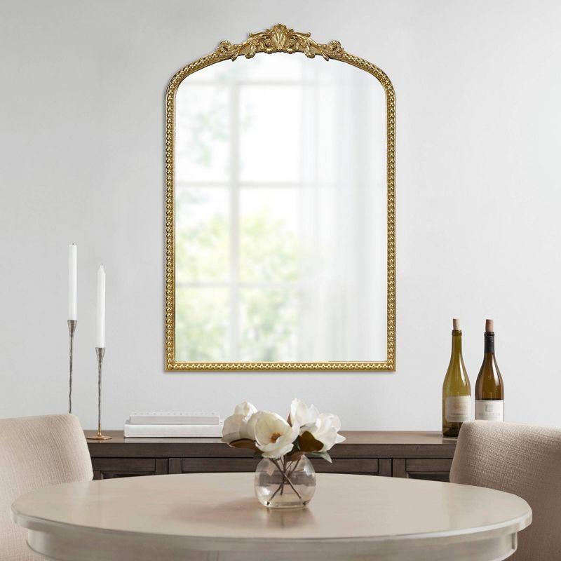 Lilbeth Beaded Arch Wall Decor Mirror Gold - Madison Park: Vintage-Inspired, Resin Details, MDF Frame