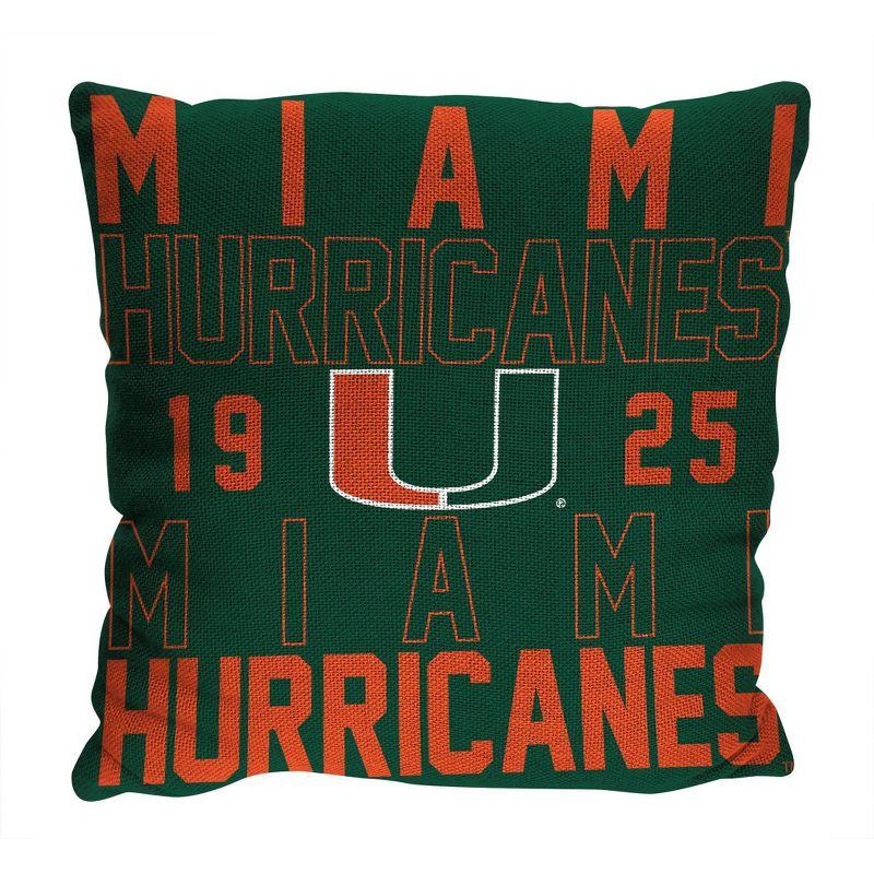 Northwest NCAA Collegiate Stacked Throw Pillow, College Fan Decor, 20x20 Inches
