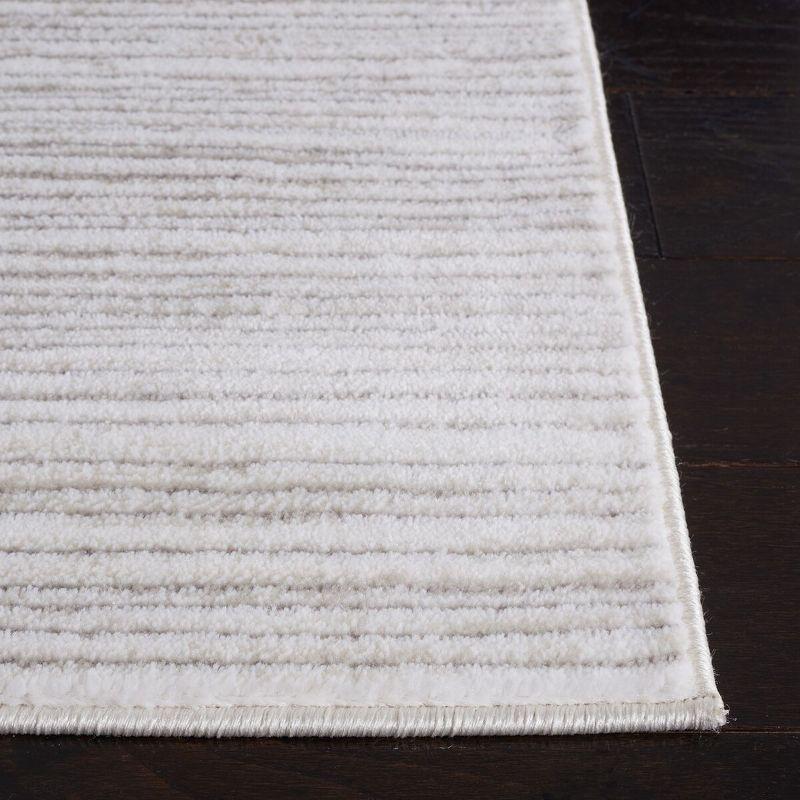 Ivory Synthetics Round Hand-Knotted Accent Rug