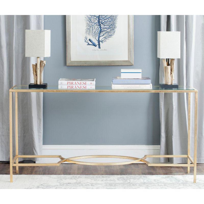 Inga Console Table - Gold/Glass - Safavieh