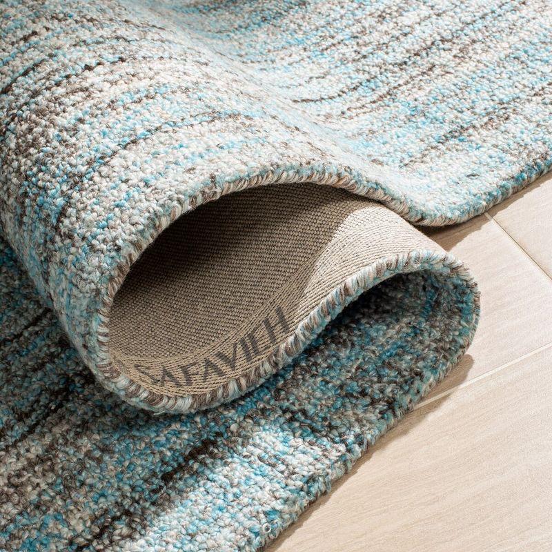 Abstract ABT141 Handmade Indoor Area Rug - Blue/Multi - 4'x6' - Safavieh