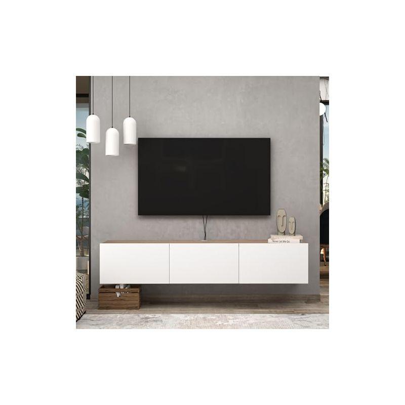 Atelier Mobili Floating TV Stand TV Stand up to 75 inch TV Floating TV Stand Wall Mounted Floating Entertainment Center TV Stands
