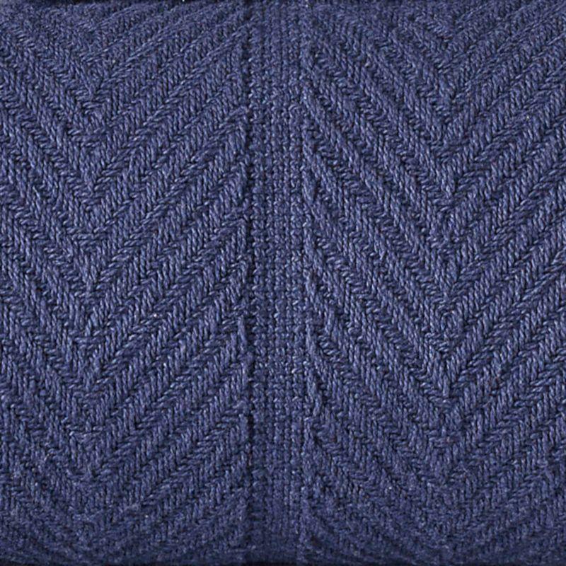 Navy King-Size Herringbone 100% Cotton Knitted Blanket