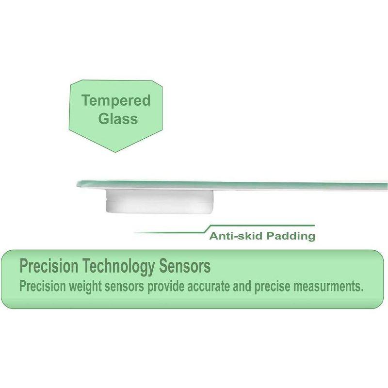 White Glass Digital Bathroom Scale with LED Display