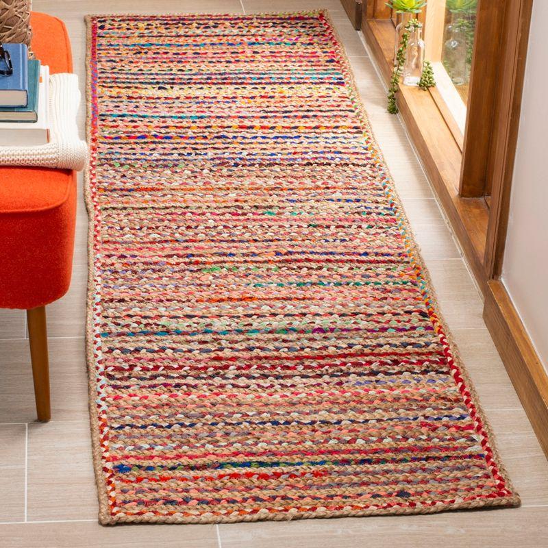 Boho-Chic Handwoven Natural Jute Area Rug - 27" x 14"