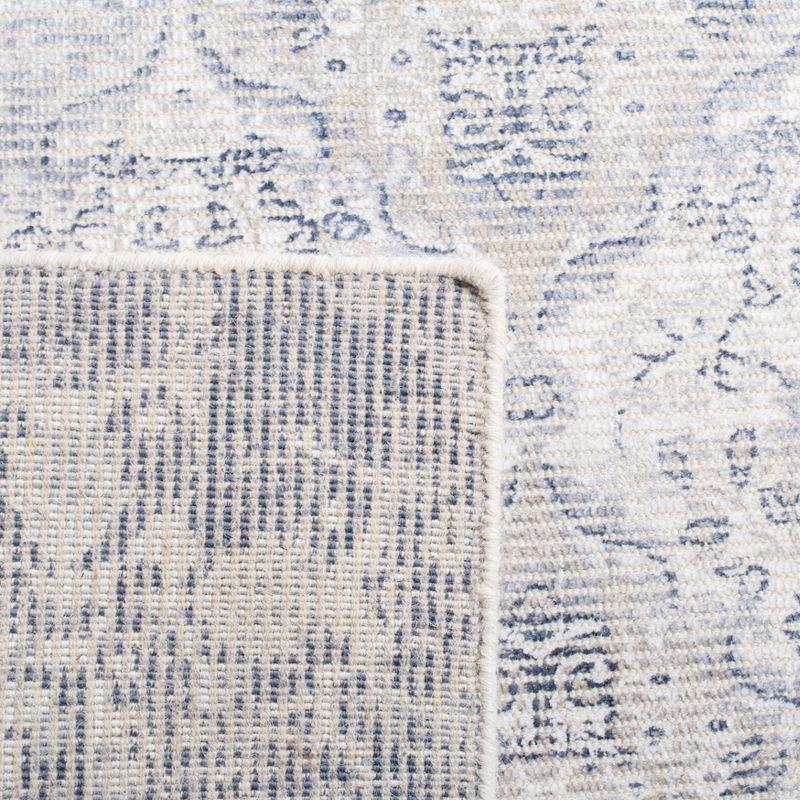 Restoration Vintage RVT705 Hand Loomed Indoor Area Rug - 6'x6' - Ivory/Blue - Safavieh
