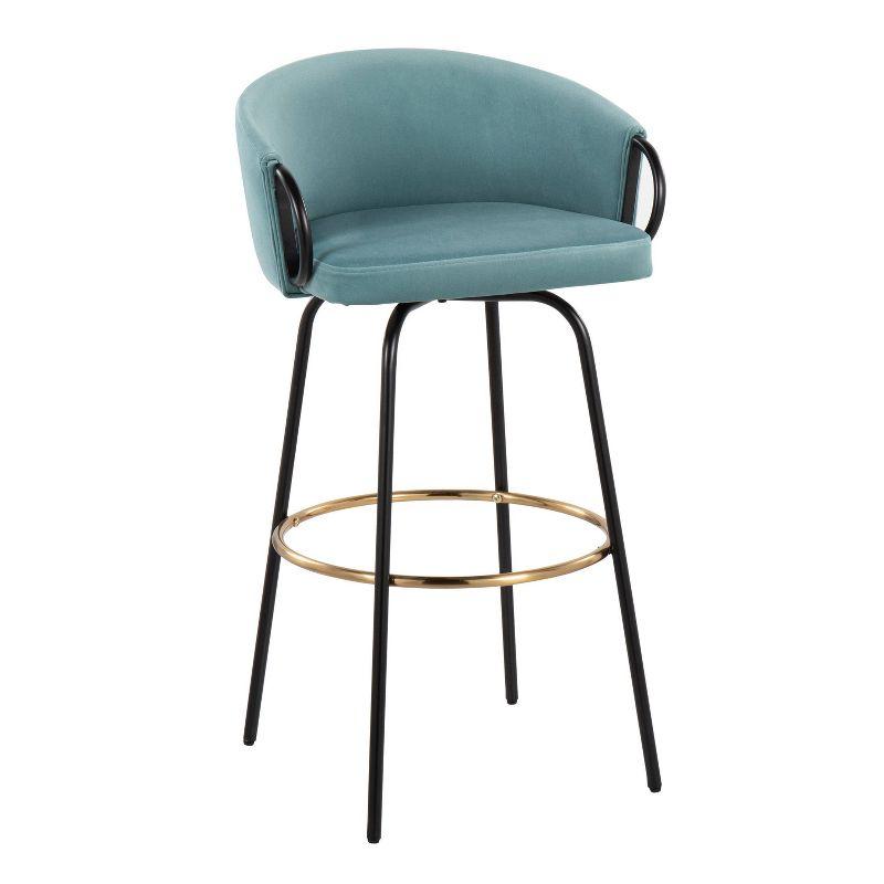 George Oliver Lakyia Upholstered Counter Stool with Metal Frame (Set of 2)