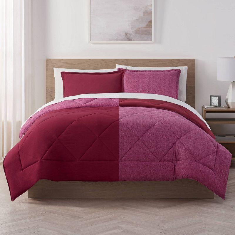 Supersoft Bed in a Bag Reversible Comforter Set - Serta