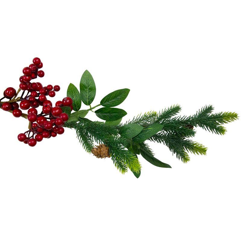 5' Artificial Red Berries and Pine Cones Christmas Garland