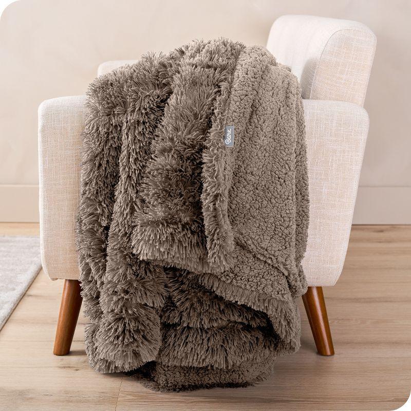Bare Home Shaggy Faux Fur Sherpa Blanket