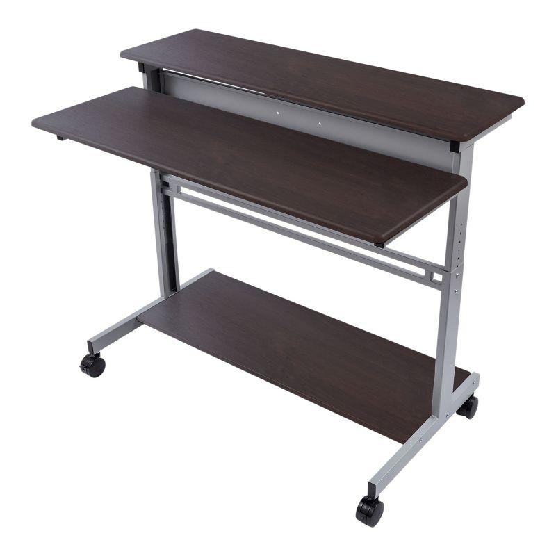 Stand Up Desk Store Rolling Adjustable Height Two Tier Standing Desk Computer Workstation