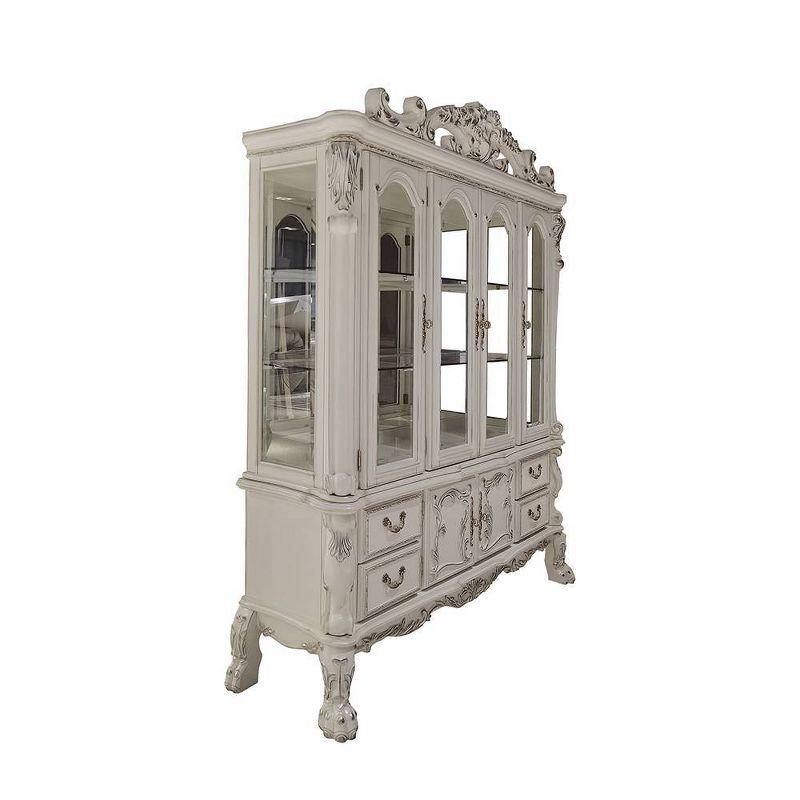 75" Dresden Hutch Tops Bone White Finish - Acme Furniture