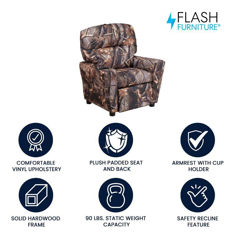 Flash Furniture Contemporary Kids Recliner with Cup Holder