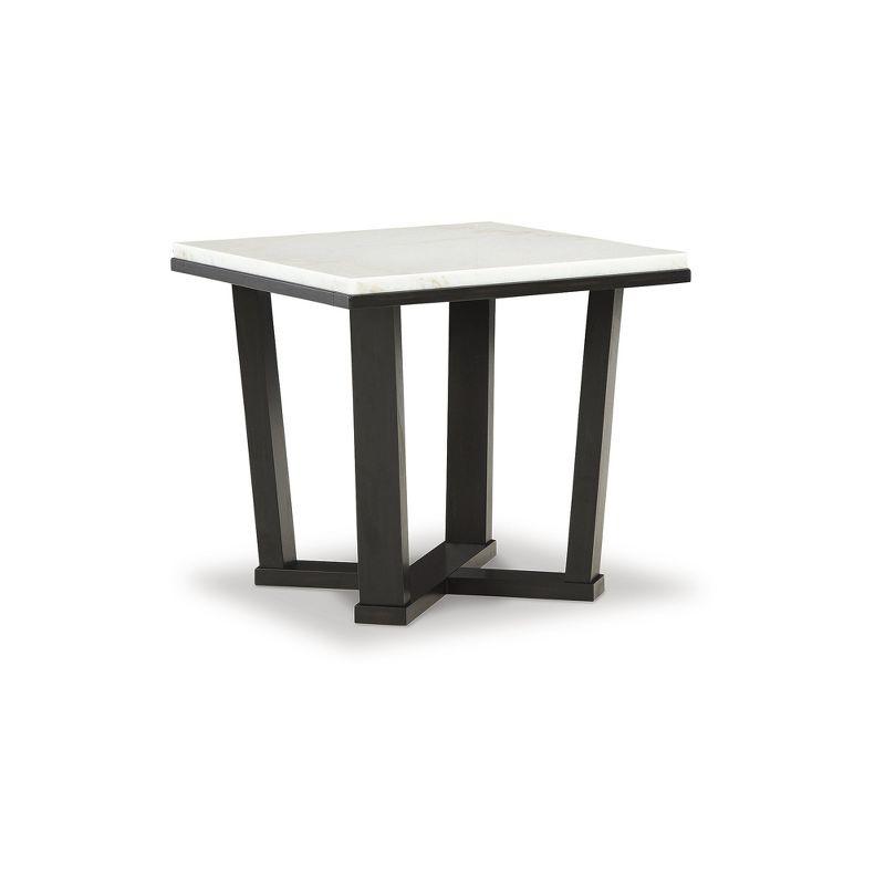 Signature Design by Ashley Fostead Contemporary Square End Table with Marble Top