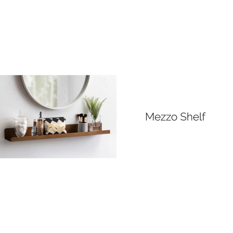 Kate & Laurel All Things Decor 2pc Mezzo Modern Metal Ledge Shelf Set Gold : Display Storage, Pre-Drilled